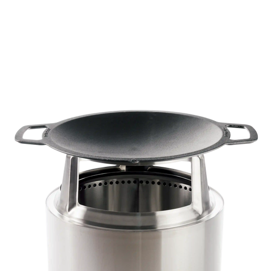 19.5" Fire Pit Cast Iron Wok Top + Hub