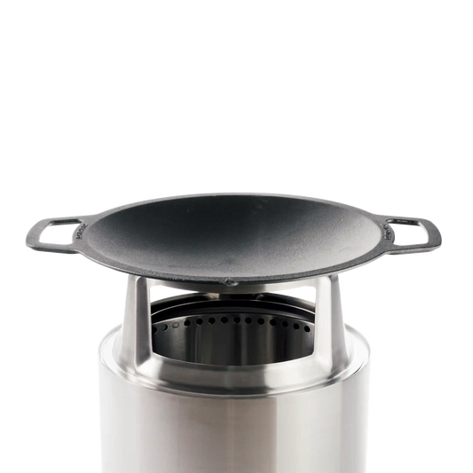 15" Fire Pit Cast Iron Wok Top + Hub