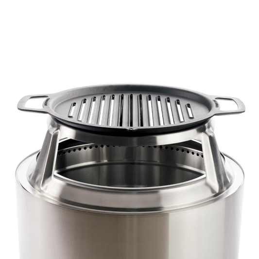 30" Fire Pit Cast Iron Grill + Hub