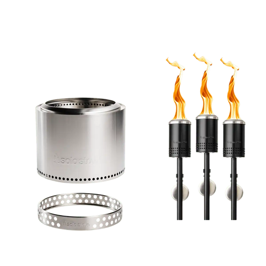 Bonfire 19.5" Fire Pit + Torches Bundle