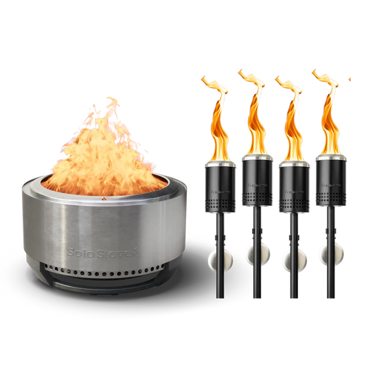Summit 27" Fire Pit + Torches Bundle