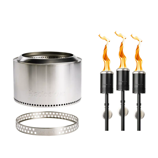 Yukon 27" Fire Pit + Torches Bundle